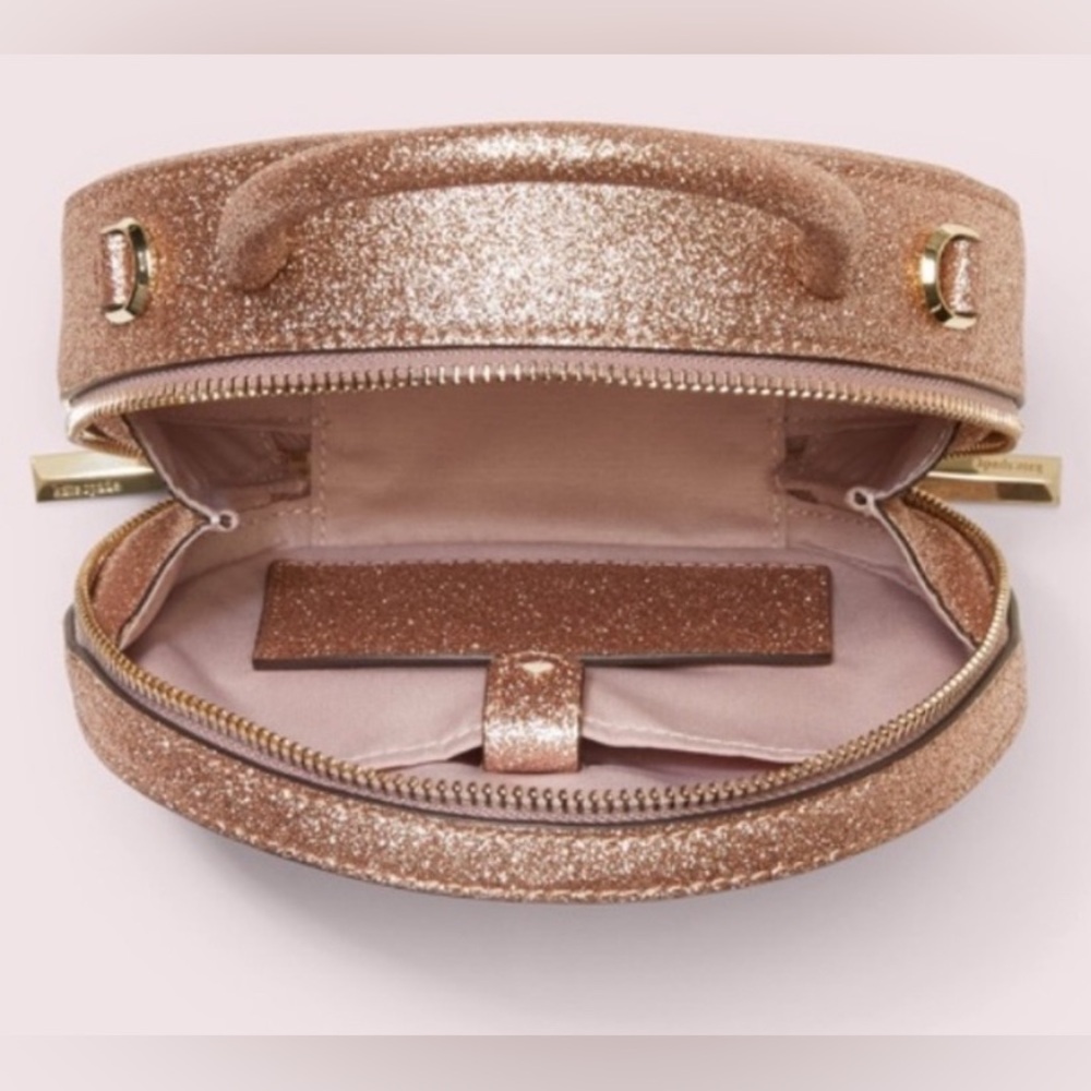 NWT KATE SPADE Andi Glitter Mini Canteen Crossbody Bag - Pinkchampa - Picture 6 of 7